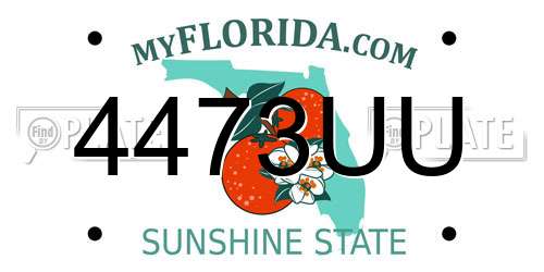 4473UU Florida License Plate
