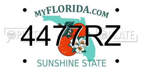 4477RZ Florida License Plate