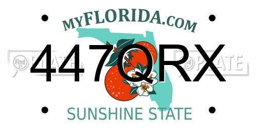 447QRX Florida License Plate