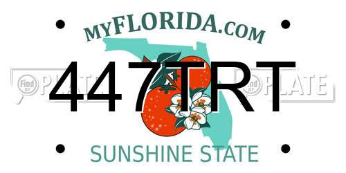 447TRT Florida License Plate