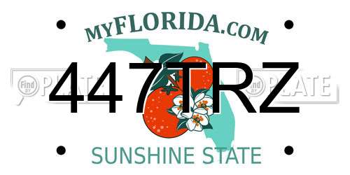 447TRZ Florida License Plate