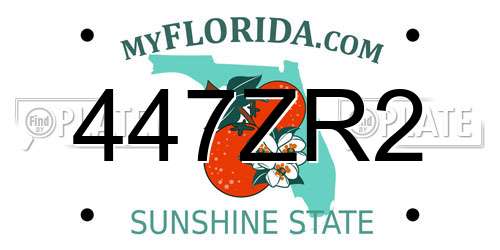 447ZR2 Florida License Plate