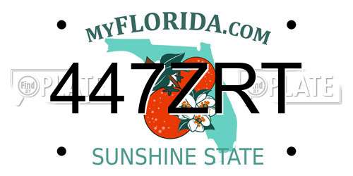 447ZRT Florida License Plate