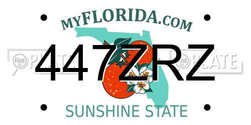 447ZRZ Florida License Plate