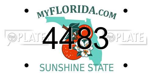 4483 Florida License Plate