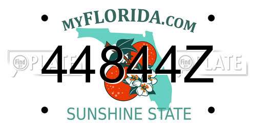 44844Z Florida License Plate
