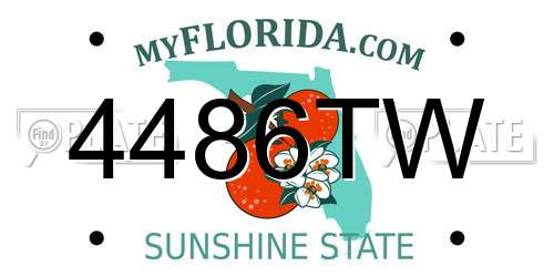 4486TW Florida License Plate