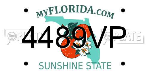 4489VP Florida License Plate