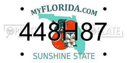 448H87 Florida License Plate