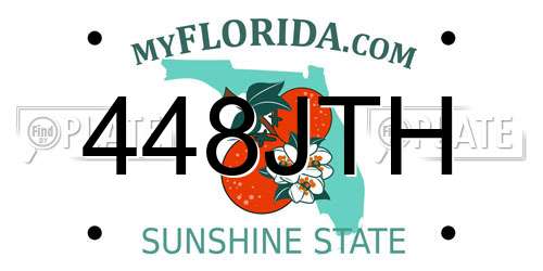 448JTH Florida License Plate