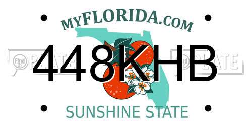 448KHB Florida License Plate