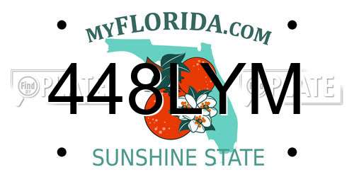 448LYM Florida License Plate