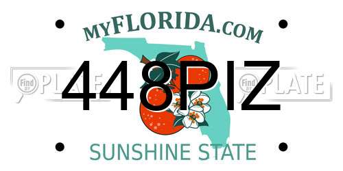 448PIZ Florida License Plate