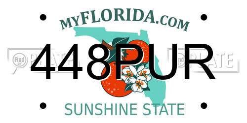448PUR Florida License Plate