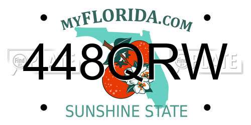 448QRW Florida License Plate