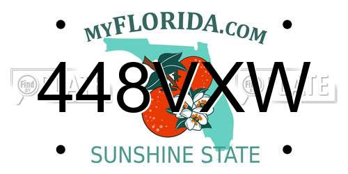 448VXW Florida License Plate