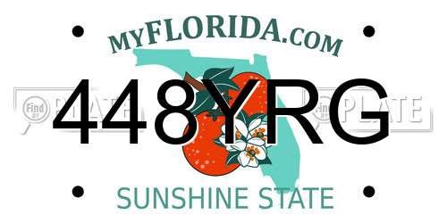 448YRG Florida License Plate
