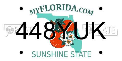 448YUK Florida License Plate