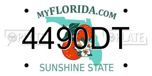 4490DT Florida License Plate