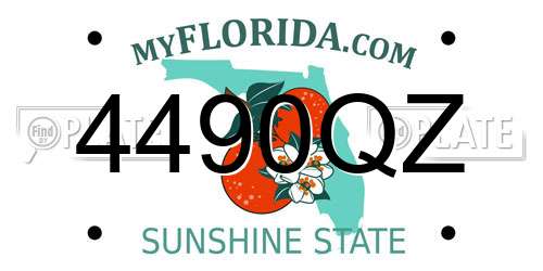 4490QZ Florida License Plate