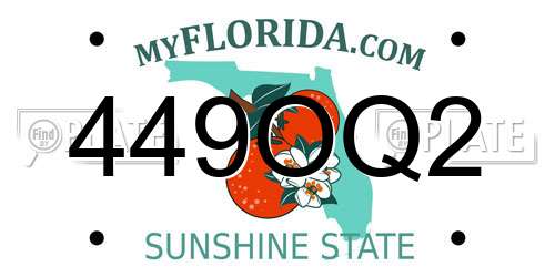449OQ2 Florida License Plate
