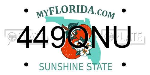 449QNU Florida License Plate