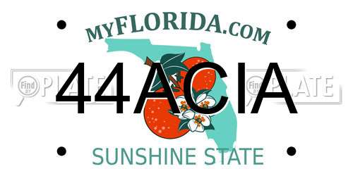 44ACIA Florida License Plate