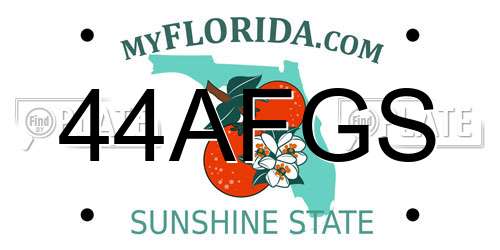 44AFGS Florida License Plate