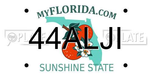 44ALJI Florida License Plate
