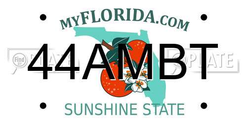 44AMBT Florida License Plate