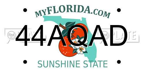 44AQAD Florida License Plate