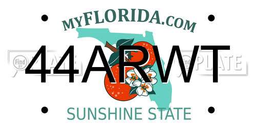 44ARWT Florida License Plate
