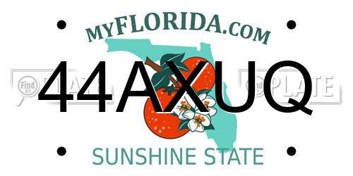 44AXUQ Florida License Plate