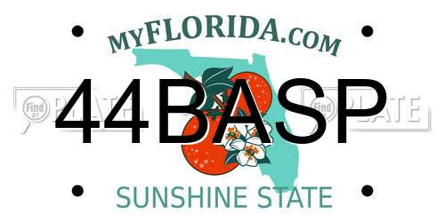 44BASP Florida License Plate