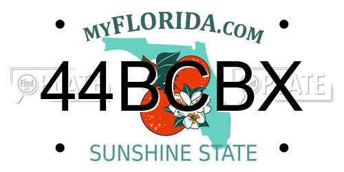 44BCBX Florida License Plate