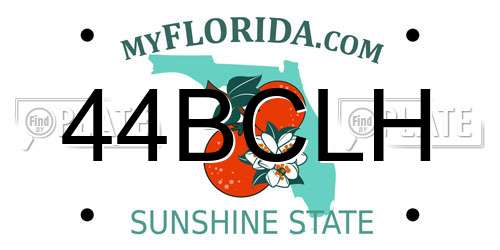 44BCLH Florida License Plate