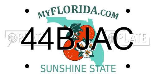 44BJAC Florida License Plate