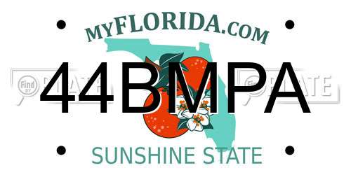 44BMPA Florida License Plate