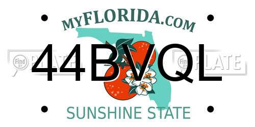 44BVQL Florida License Plate
