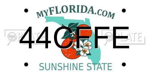 44CFFE Florida License Plate