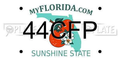 44CFP Florida License Plate