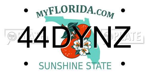44DYNZ Florida License Plate