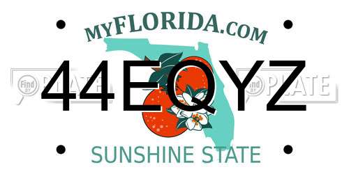 44EQYZ Florida License Plate