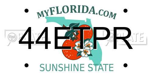 44ETPR Florida License Plate