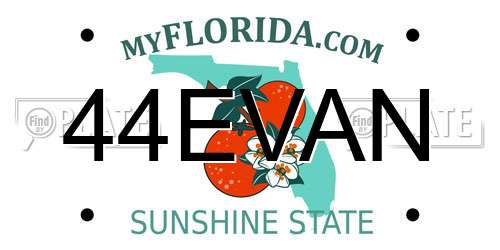 44EVAN Florida License Plate