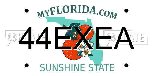44EXEA Florida License Plate