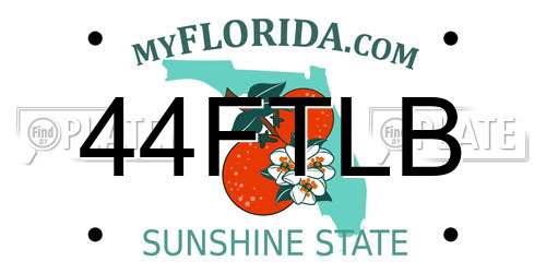 44FTLB Florida License Plate