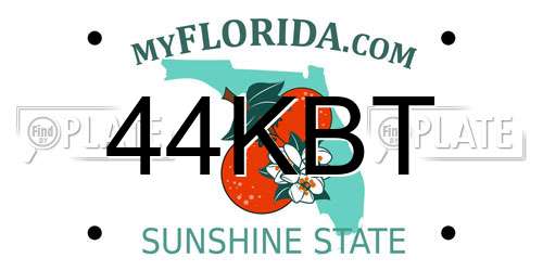 44KBT Florida License Plate