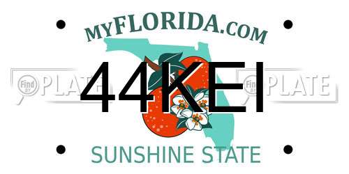 44KEI Florida License Plate