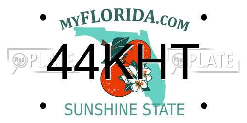 44KHT Florida License Plate